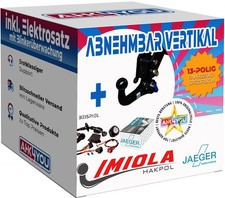 Anhängerkupplung für Audi Q3 8U 11-18 vertikal abnehmbar + 13-pol JAEGER SPEZ