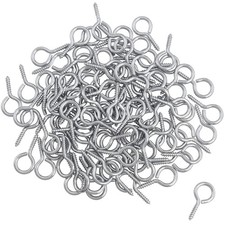 100PCS 0.67" Stainless Steel Eye Screws   Heavy Duty Eye Hooks