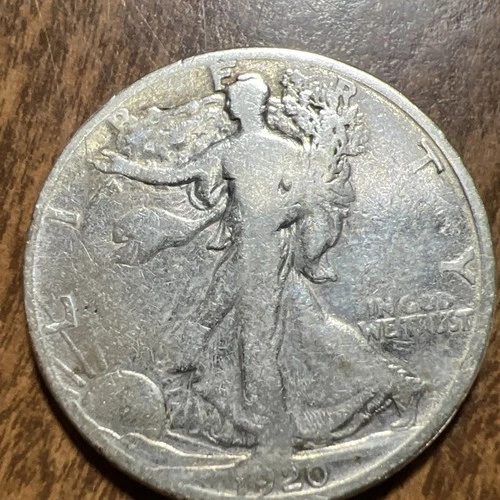 1920-S 50C Walking Liberty Half Dollar  Actual Coin Nice Details