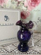 Fenton Royal Purple 6 Pitcher Bill F Sig Ltd Ed S1571UH Orig Box Tag Label