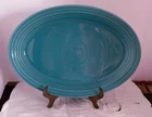 Turquoise Fiesta Oval Serving Platter Fiestaware USA Homer Laughlin