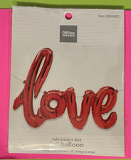 Valentine  s Day Foil Balloons 6, Hearts, Love, Banner, Red, Pink NEW UNOPENED.
