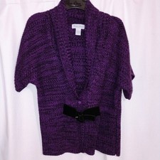Cute Fashion Avenue Purple acrylic Sweater Sz L