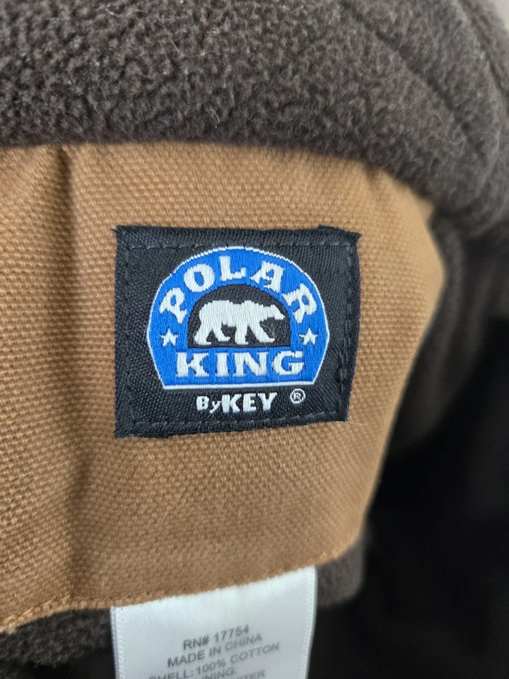 Chaqueta aislante forrada de lana marrón Polar King By Key para niños talla L Foto 3 de 4