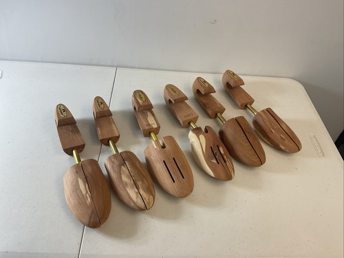 Lot of 3 Pairs  Men's Cedar Shoe Tree LG  Cedar Elements and Stratton
