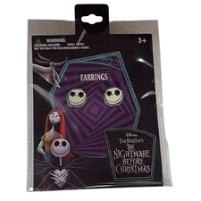 HER Accessories - Disney's The Nightmare Before Christmas - EARRINGS [Jack] -New