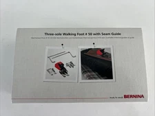 Genuine Bernina Red Three 3-Sole Walking Foot w/ Seam Guides - New Style