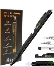 9 in 1 Multi Tool Pen Gadget Gifts for Men, Father's Day Gifts, Fast Delivery