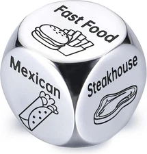 Stainless Steel Food Decision Dice,Sentimental Gifts for Father’s Day from... 