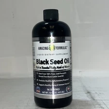 Amazing Formulas Premium Cold-Pressed Black Seed Oil Supplement 16 oz Exp11/2027