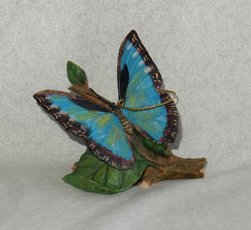 WWF World Wildlife Fund Blue Morpho Butterfly Ornament 2001 Bloomingdale's