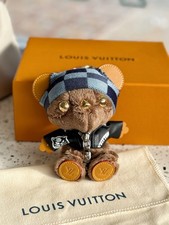 Cute Plush Teddy Bear Bag Charm Plush Keychain Leather Jacket Doll Pendant