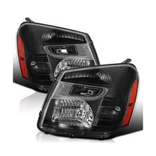 SPEC-D TUNING Black Headlights Compatible with 2005-2009 Chevy Equinox L+R Pa...