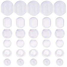 Earring Pads,60 Pieces 6 Sizes Comfort Earring Cushions Pads Silicone for Cli...