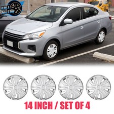 New Set Of 4 14 Snap-on Hubcaps Wheel Covers For 2014-2025 Mitsubishi Mirage New Set Of 4 14 Snap-on Hubcaps Wheel Covers For 2014-2025 Mitsubishi Mirage