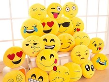 30cm Smiley Face / Yellow Emoji Cushion Pillow for Kids/Novelty *FAST SHIPPING*