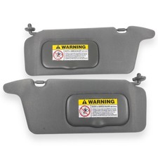 2001-2005 Honda Civic Driver Passenger Side Sun Visor Set Pair Dark Gray Cloth