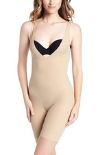 Maidenform Wear Your Own Bra Firm Control Singlet 2556 Bodysuit Beige 2XL