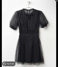 Self Portrait Beaded Mesh Mini Dress