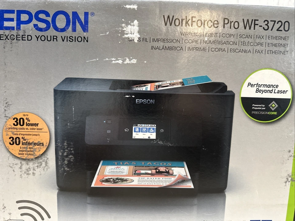 Epson WorkForce Pro WF-3720 Wireless All-In-One Printer-Black - Image 3 of 4