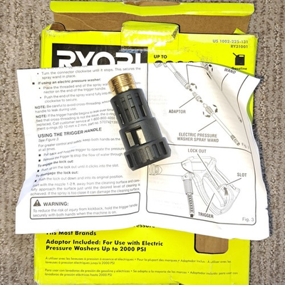 #ad NEW Ryobi Trigger Handle to Wand Adaptor for Electric Pressure Washer up to 2000 $12.99