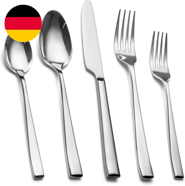 Besteck Set 6 Personen, Eiubuie 30-Teiliges Hochwertiges Edelstahl Besteck-image