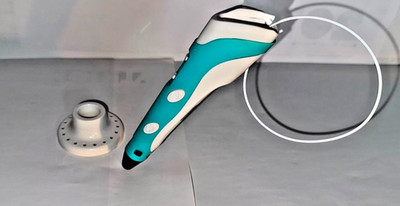SCRIB3D P1 3D Druck Stift grün weiß Ständer Filament ungetestet
