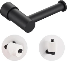 Bathroom Toilet Paper Holder, Modern Matte Black Tissue Roll Holder Wall Mounted