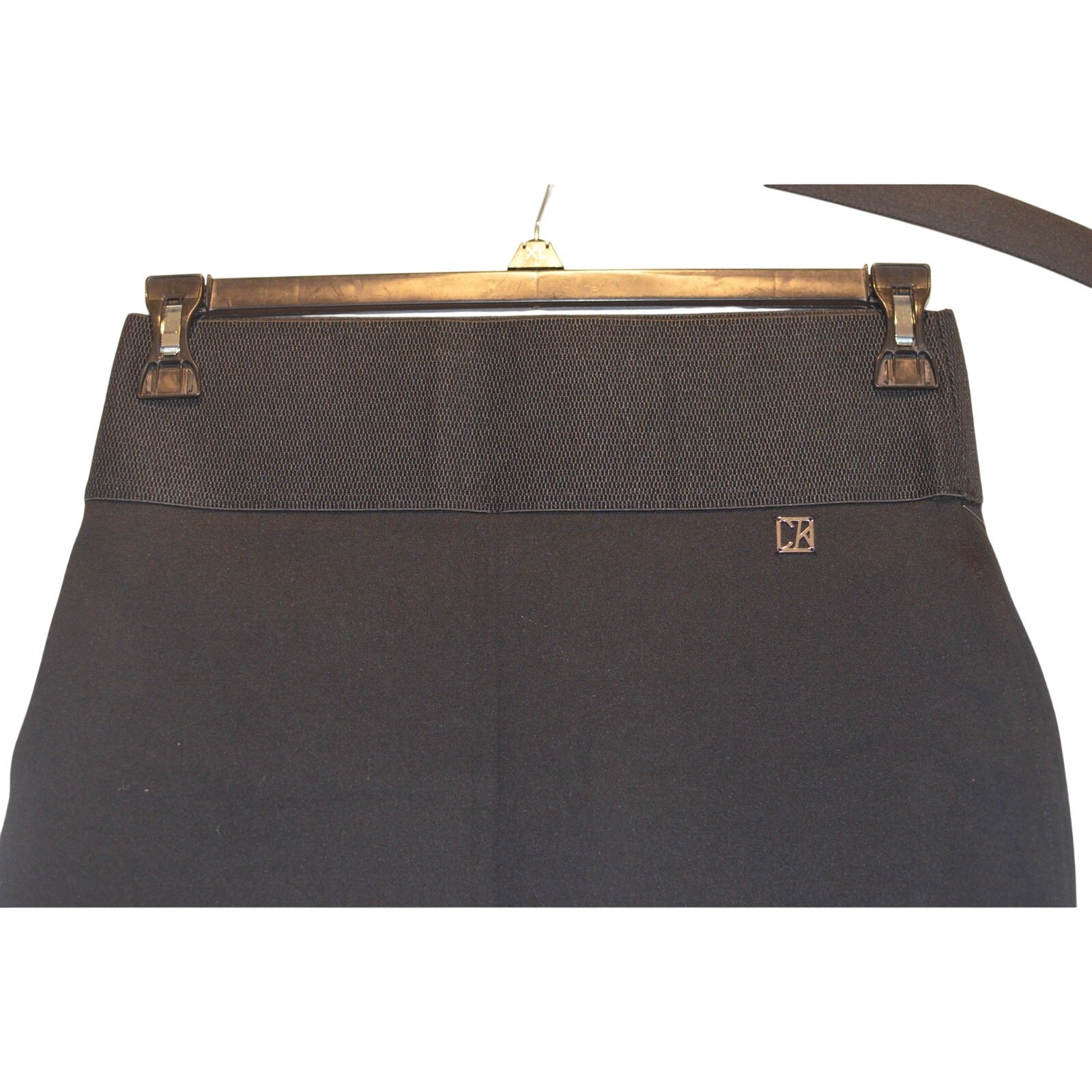 Calvin Klein Women's Wide Waistband Pull-On Skirt in Black thumbnail 3