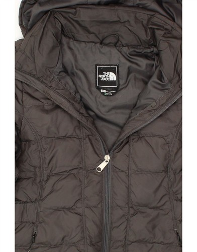 THE NORTH FACE Womens Hooded Padded Jacket UK 10 Small Grey Polyester CS32 - Picture 3 of 3