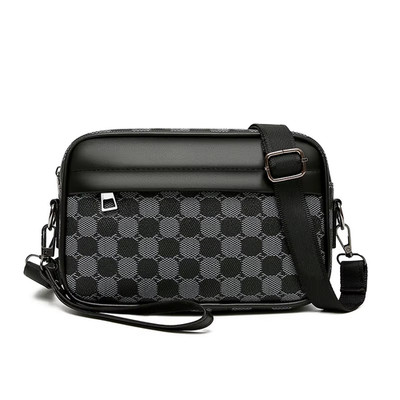 Fashion Casual Men Small Handbag High Quality PU Leather Men Messenger Bag Luxur