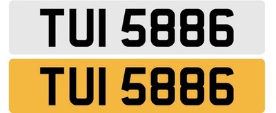 Tui 5886 Private Reg Plate Cherished Number Dateless! Put On Any Vehicle! Tui