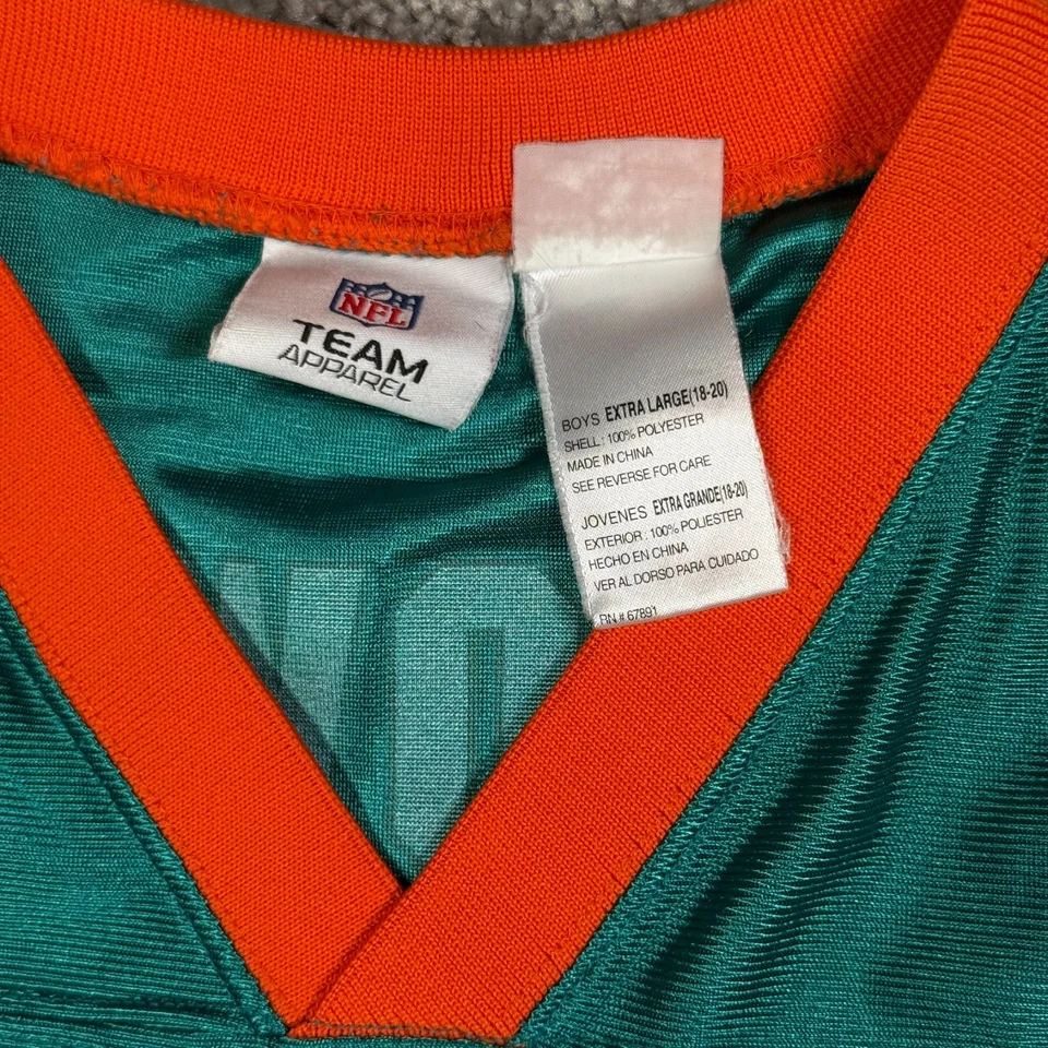 NFL Miami Dolphins Equipo Ropa Camiseta Fútbol Teal Ronnie Marrón #23 Juvenil XL Foto 3 de 4