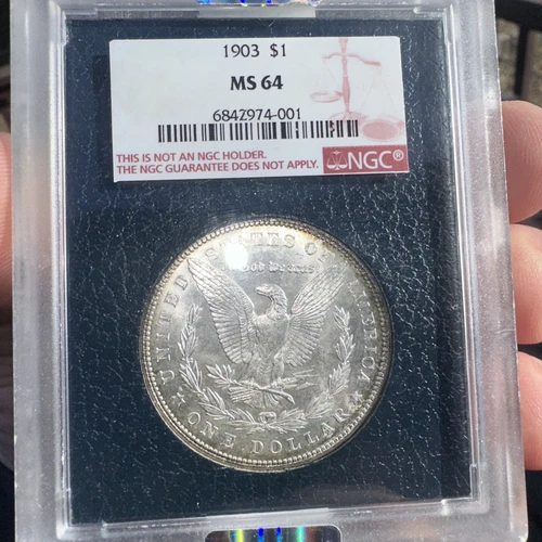 1903 P Morgan REDFIELD NGC Graded MS64 - Picture 4 of 9