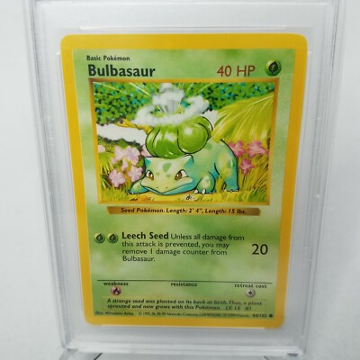 PSA 10 Shadowless Bulbasaur Pokemon Card 44/102 Base Set 1999 WOTC