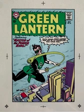 Production Art color GREEN LANTERN #22 cover, GIL KANE art, 8.5x11