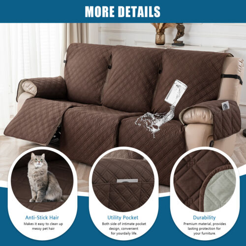 100% Waterproof Recliner Chair Cover Non Slip Recliner Covers for Recliner Chair - Picture 57 of 93