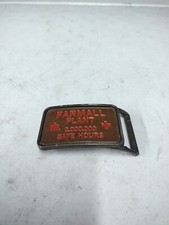 Vintage IH Farmall Plant 2,000,000 Safe Hours  Embossed Leather Belt Buckle