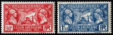 FRANCE STAMP TIMBRE YVERT N° 244 / 245 " LEGION AMERICAINE 1927 " NEUFS x TB