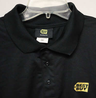 Best Buy Employee Polo Shirt Men's 3XL Black S/S Embroidered Logo NEW NEVER WORN
