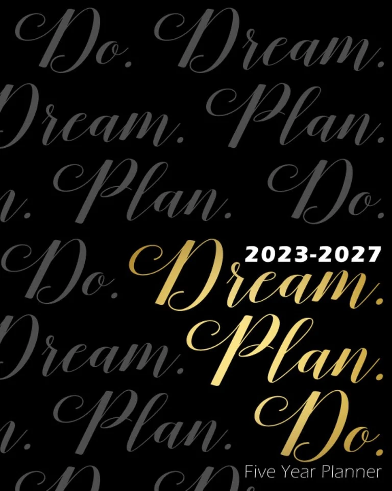 2023-2027 Monthly Planner 5 Year Calendar Organizer Journal Dream Plan Do  Book | eBay