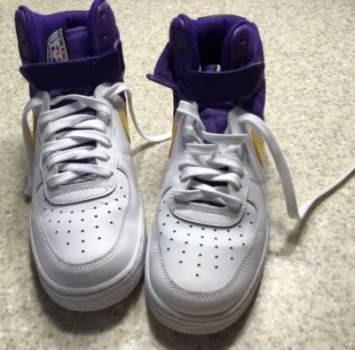 Nike Air Force 1: High '07 x NBA Lakers ; Men's Size 7 BQ4591-101