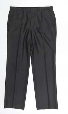 Goodsouls Herren Hose schwarz gestreift Polyestermischung Größe W34 L30