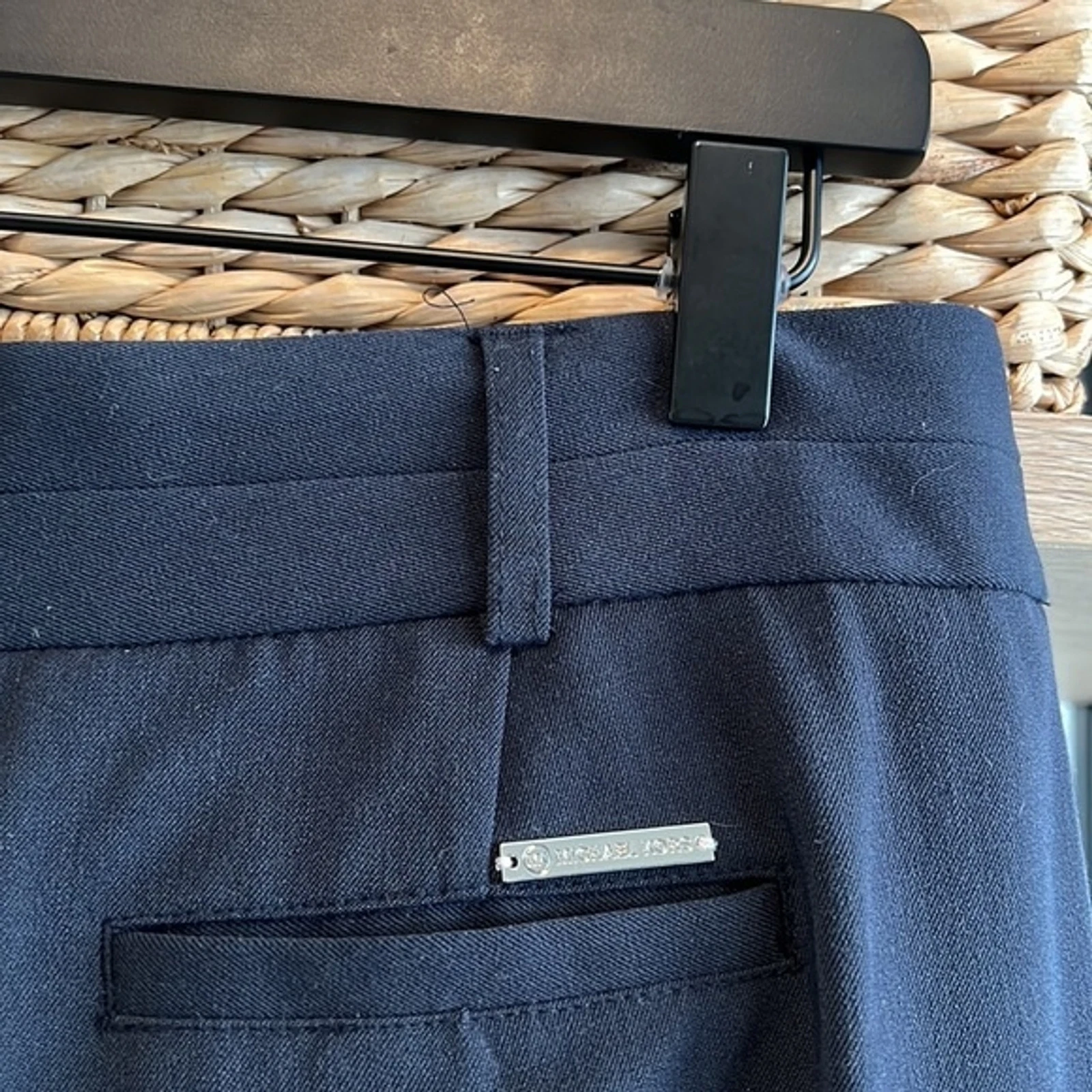 MICHAEL Michael Kors pantaloni abiti blu navy a metà altezza 4