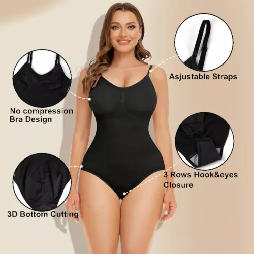 Bauchkontrolle Bodysuit Slip Sculpting Shaper Tank Top Bodys Snatched Waist - Bild 5 von 66