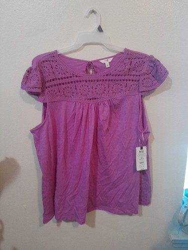 Avenue Womens Plus Size 26/28 (3X) Purple Floral Blouse Long Sleeve