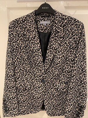 NEW Women's Blazer Style Jacket M&S, Size 14, Beige/ Black