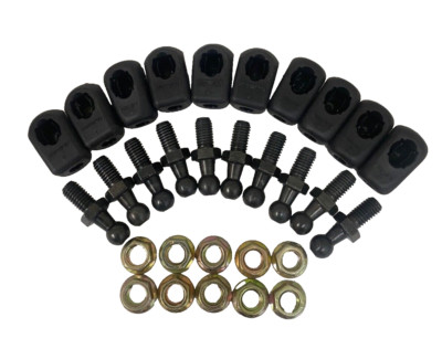 Gas Strut End Set Nylon Cup M6 Brass Thread, 10mm Ball Ends with M8 ...