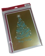 Hallmark Merry Christmas Tree Holiday Cards New 10 Card Envelope Sealed Package