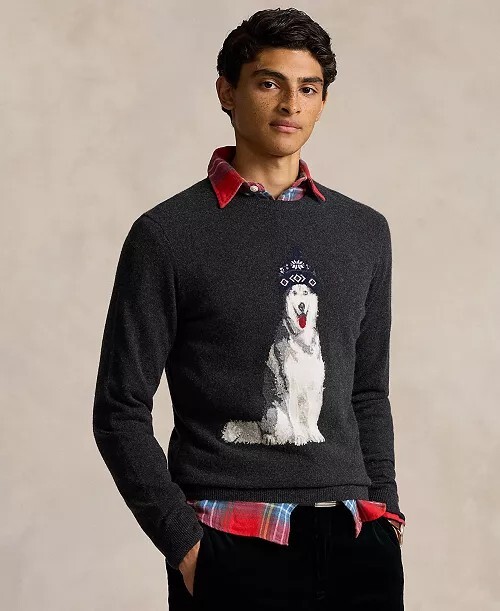 Polo Ralph Lauren - Dog-Intarsia Cashmere Sweater - XL | eBay